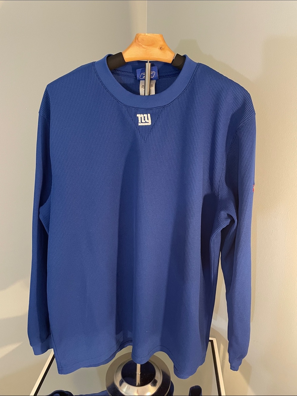 NFL NY GIANTS Royal Blue Long Sleeve  Tee large EUC